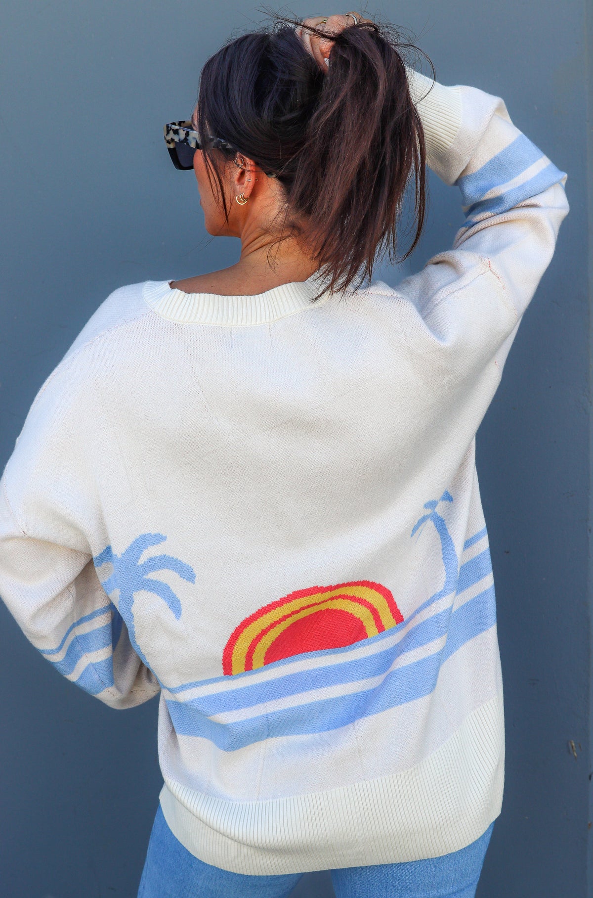 Fall Tropics Varsity Sweater